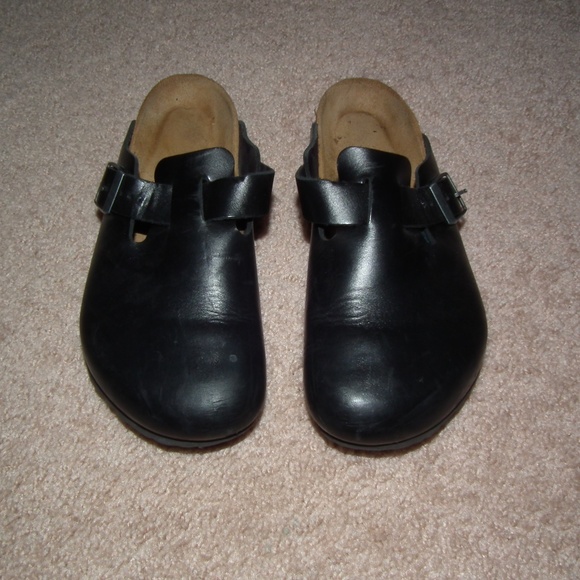 birkenstock boston amalfi leather soft footbed